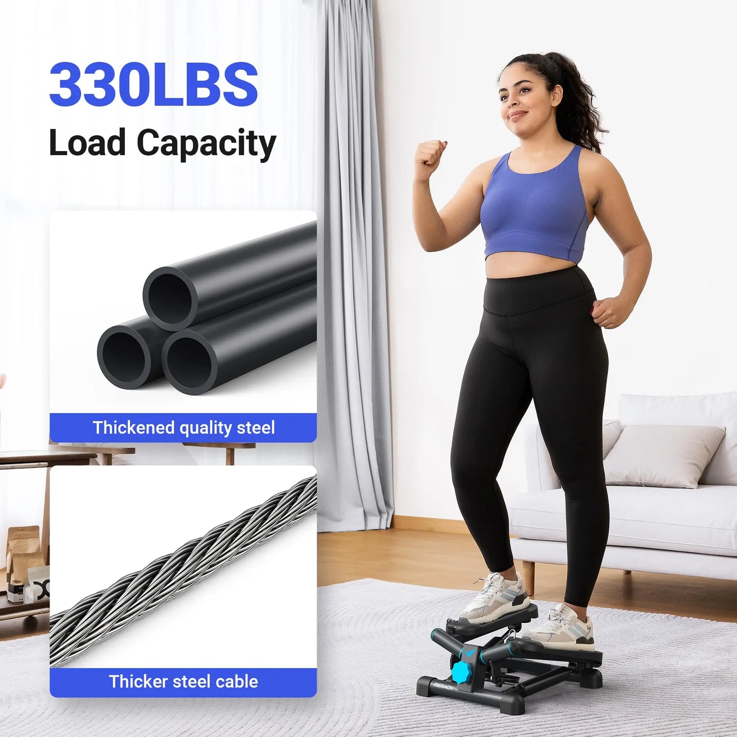Merach Mini Stepper with Resistance Bands for Effective Workouts