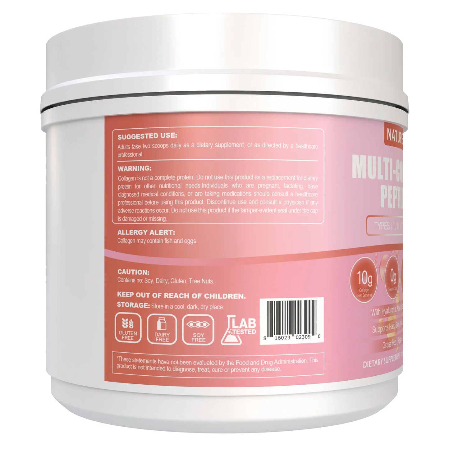 Nature4U Multi Collagen Peptides Powder Biotin Vitamin C