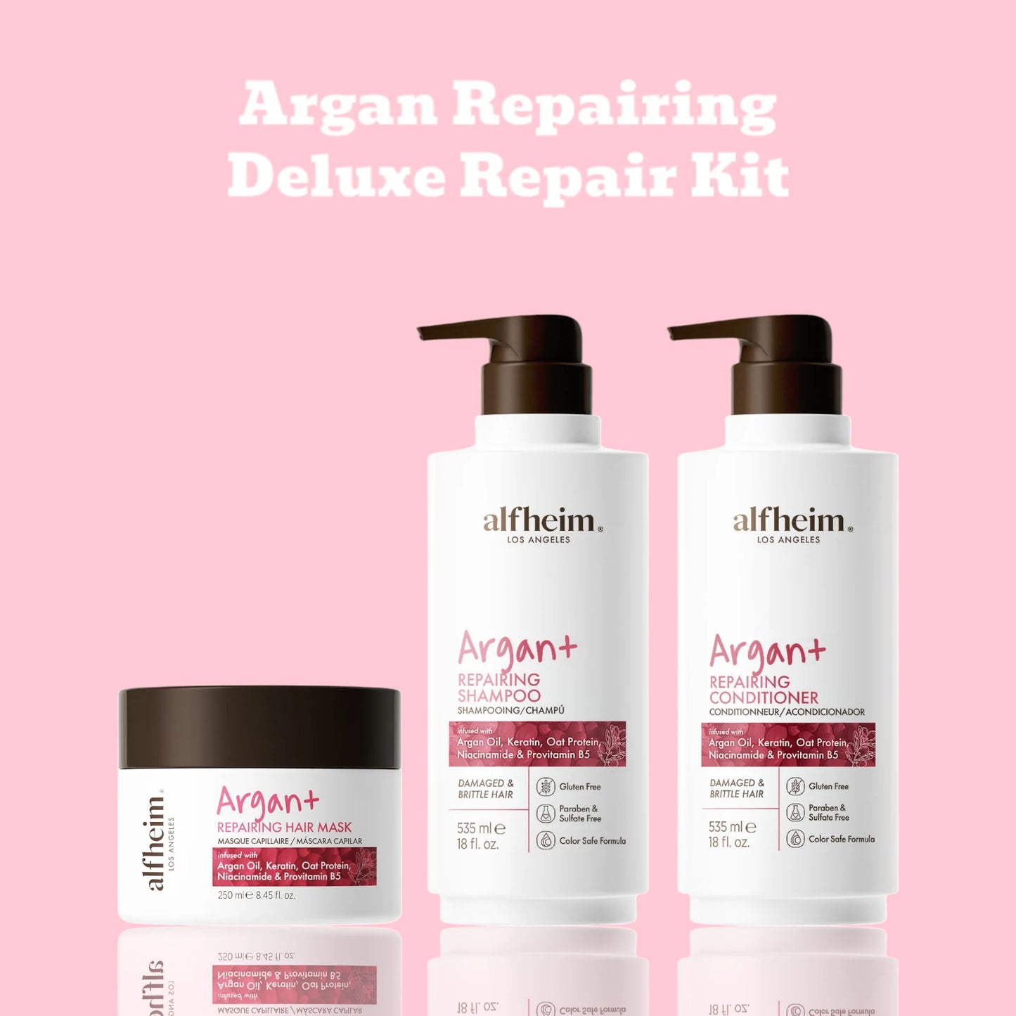 ALFHEIM Argan Repairing Shampoo Conditioner Hair Mask Set