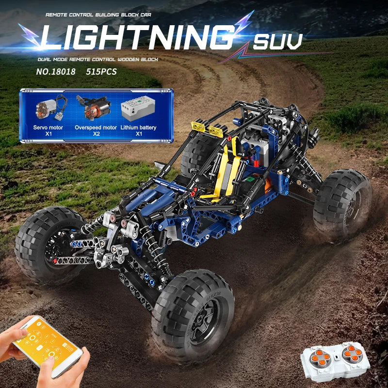 Mould King 18018 RC Lightning Buggy Building Block Car