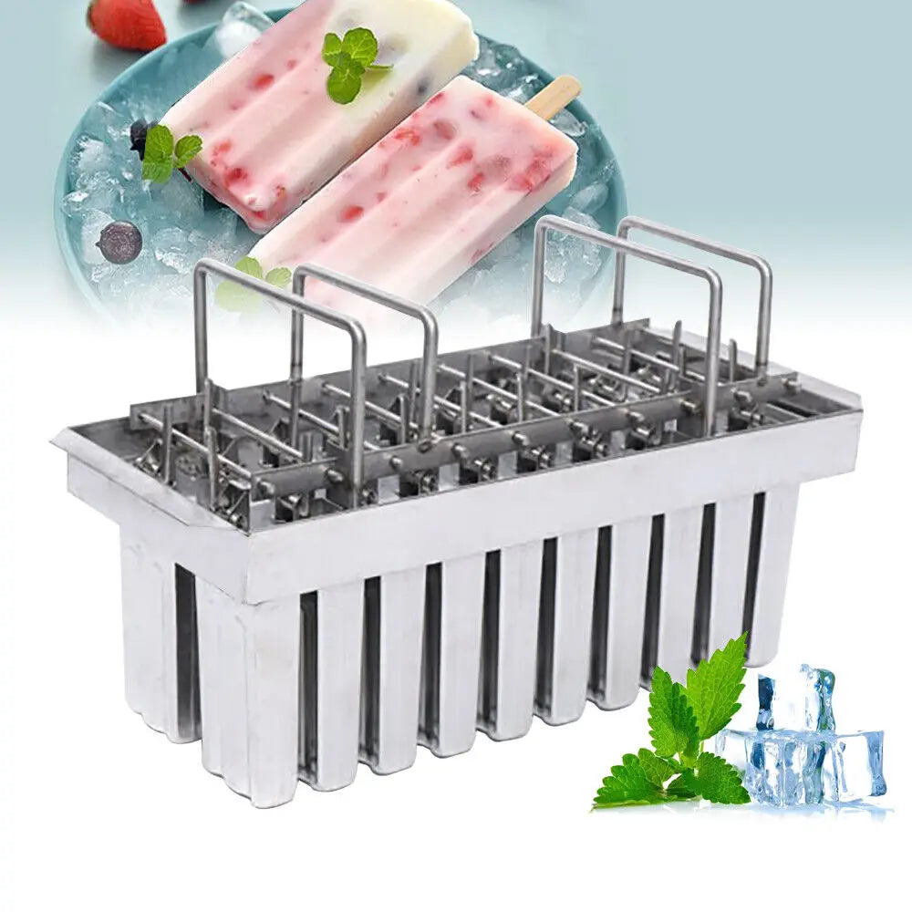 Stainless Steel Ice Cream Stick Molds 20 Pcs Popsicle Maker