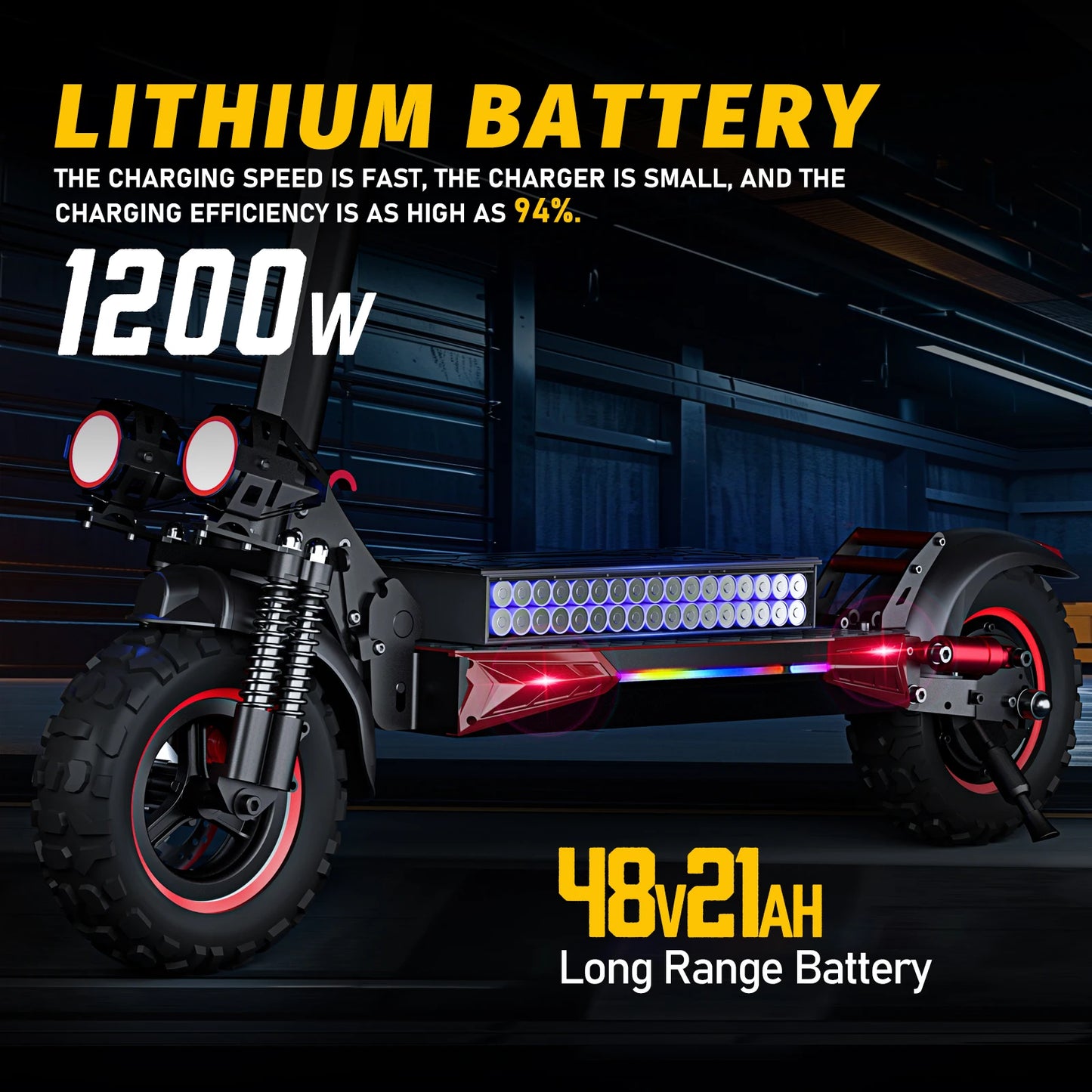 Freeboy 1200W Off Road Electric Scooter With Seat 48V