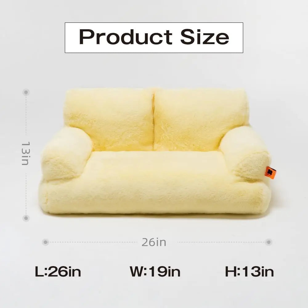Cozy Washable Pet Couch Bed for Cats and Dogs