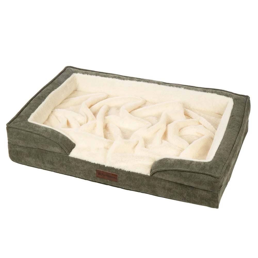 XMSJ Orthopedic Pet Sofa Bed With Removable Plush Cover