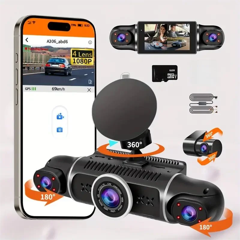 4 Channel Car Camera Recorder with Parking Monitoring System