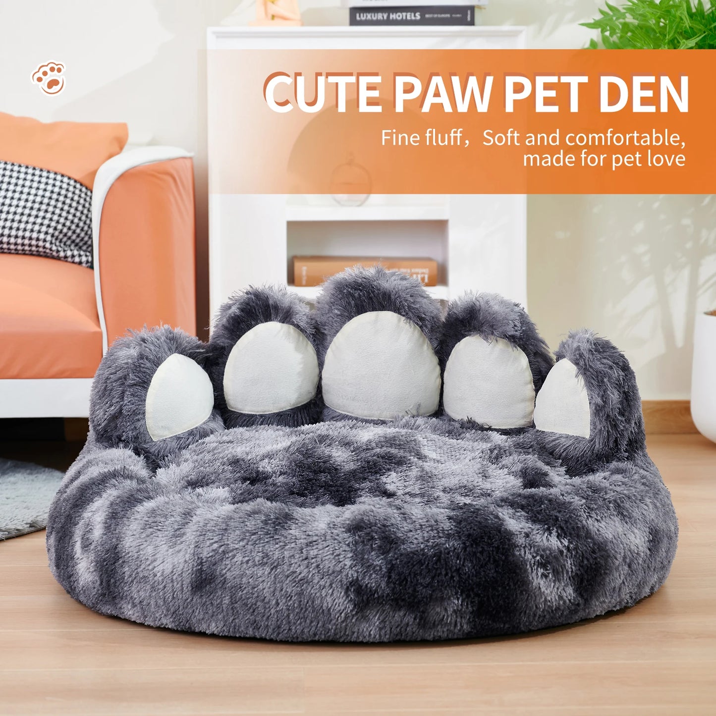 Cozy Paw Shape Dog Bed Cushion for Ultimate Comfort
