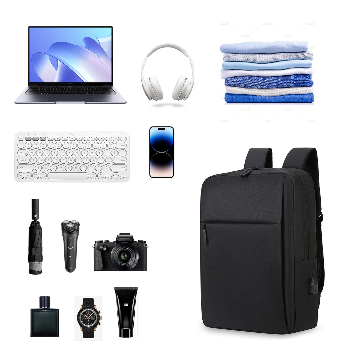 Business Travel Laptop Backpack Anti-Theft Casual Daypack Unisex