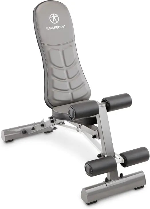 Marcy Deluxe Foldable Utility Bench for Home Gym Workouts