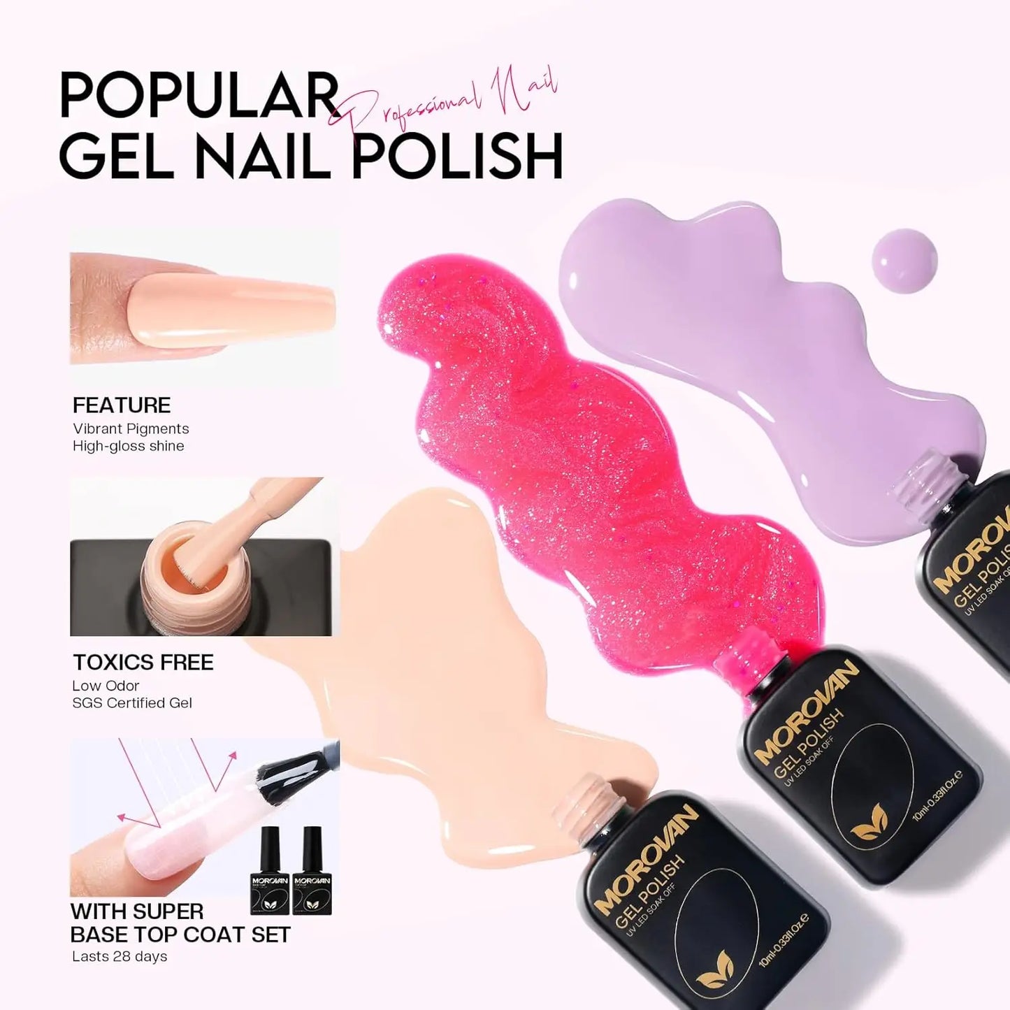 Morovan Nail Set For Beginners With Diamond Powder Nail Art