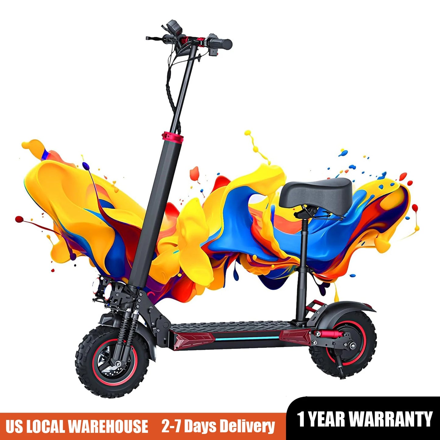 Freeboy 1200W Off Road Electric Scooter With Seat 48V