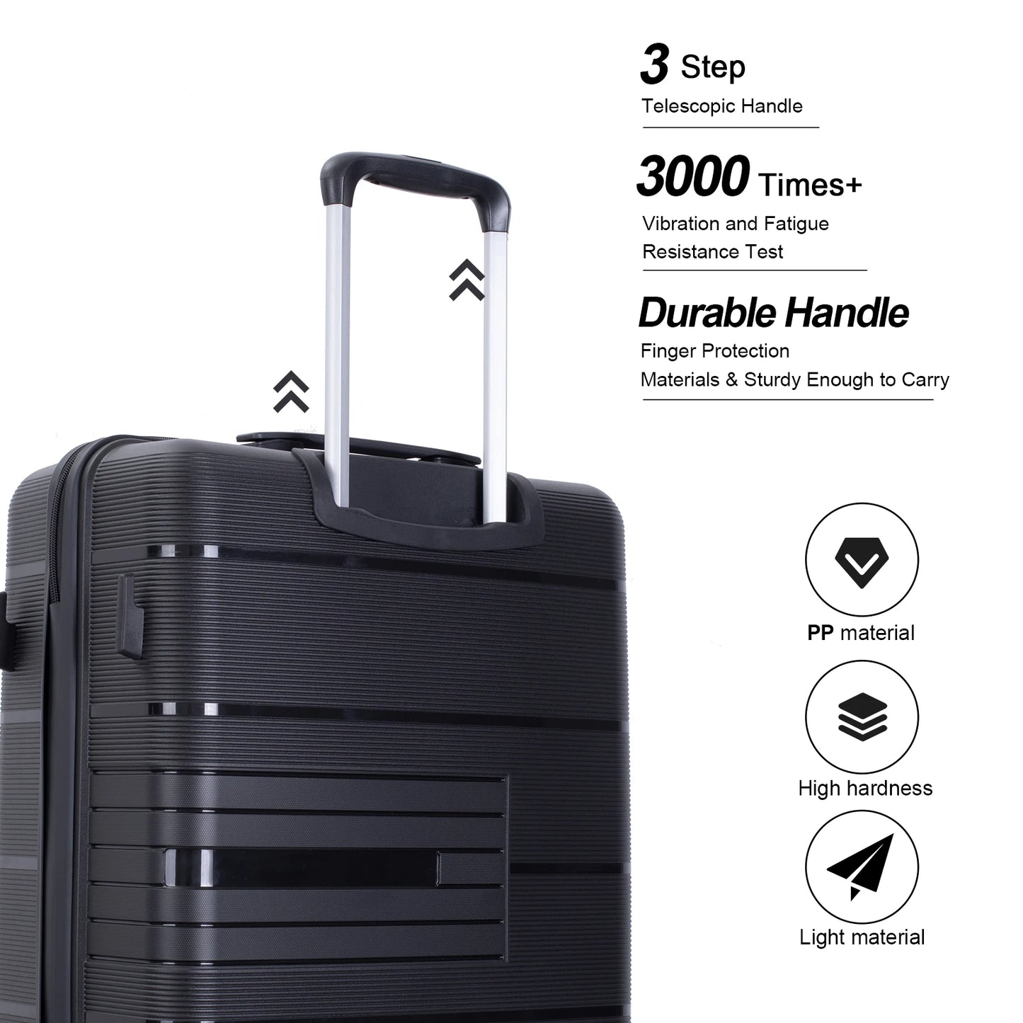 Travelhouse Hardshell Luggage Set 3 Piece With TSA Lock