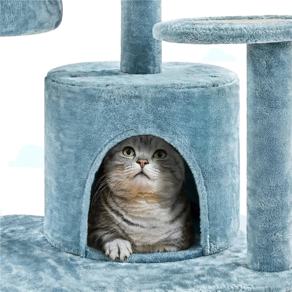 XMSJHign-concerned Ocean Themed Cat Tree Shark Mouth Perch