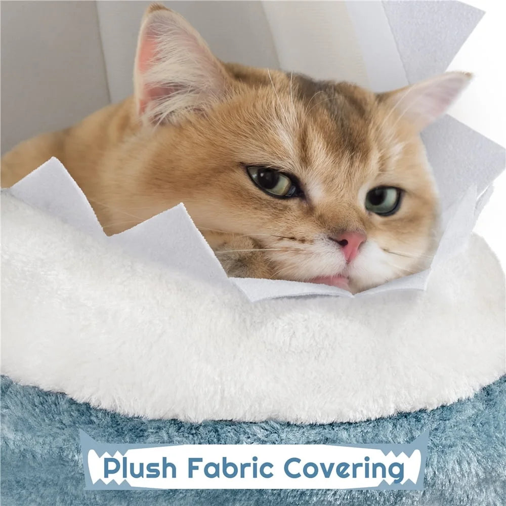 XMSJHign-concerned Ocean Themed Cat Tree Shark Mouth Perch