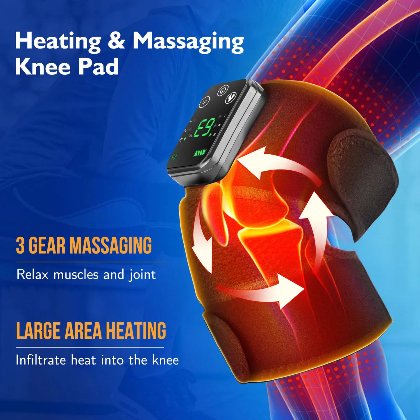 3 in 1 Heated Vibration Massager Pad for Pain Relief