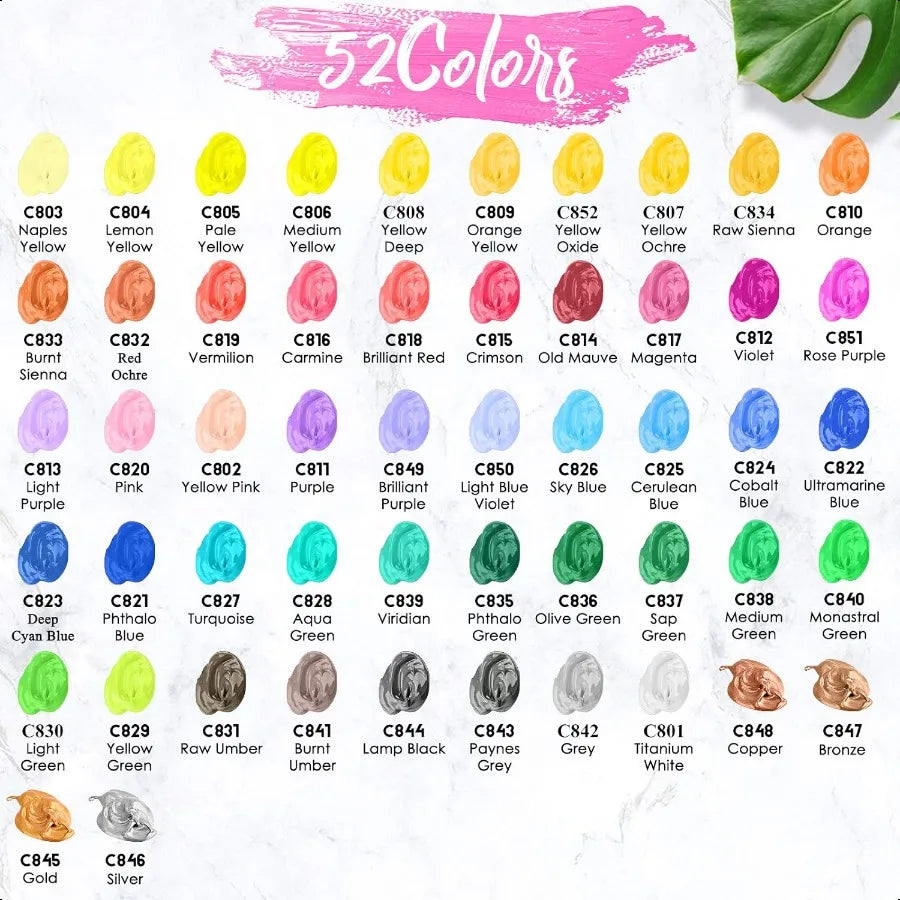 Caliart Acrylic Paint Set for Artists and Beginners