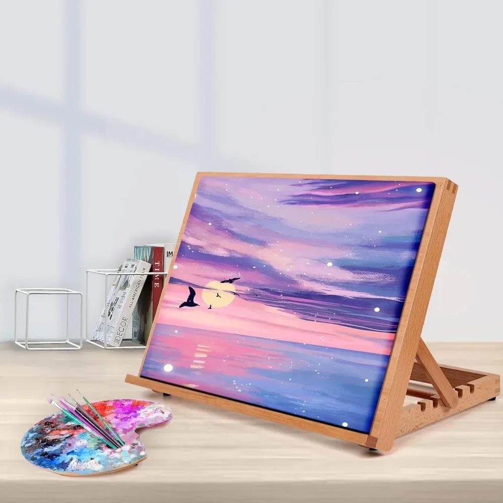 Hign Concerned Wooden Drawing Table Easel Sketch Board