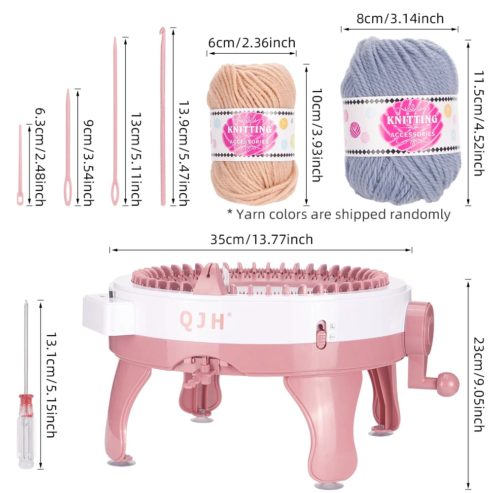 QJH Knitting Machine Kit for Easy DIY Scarves and Hats