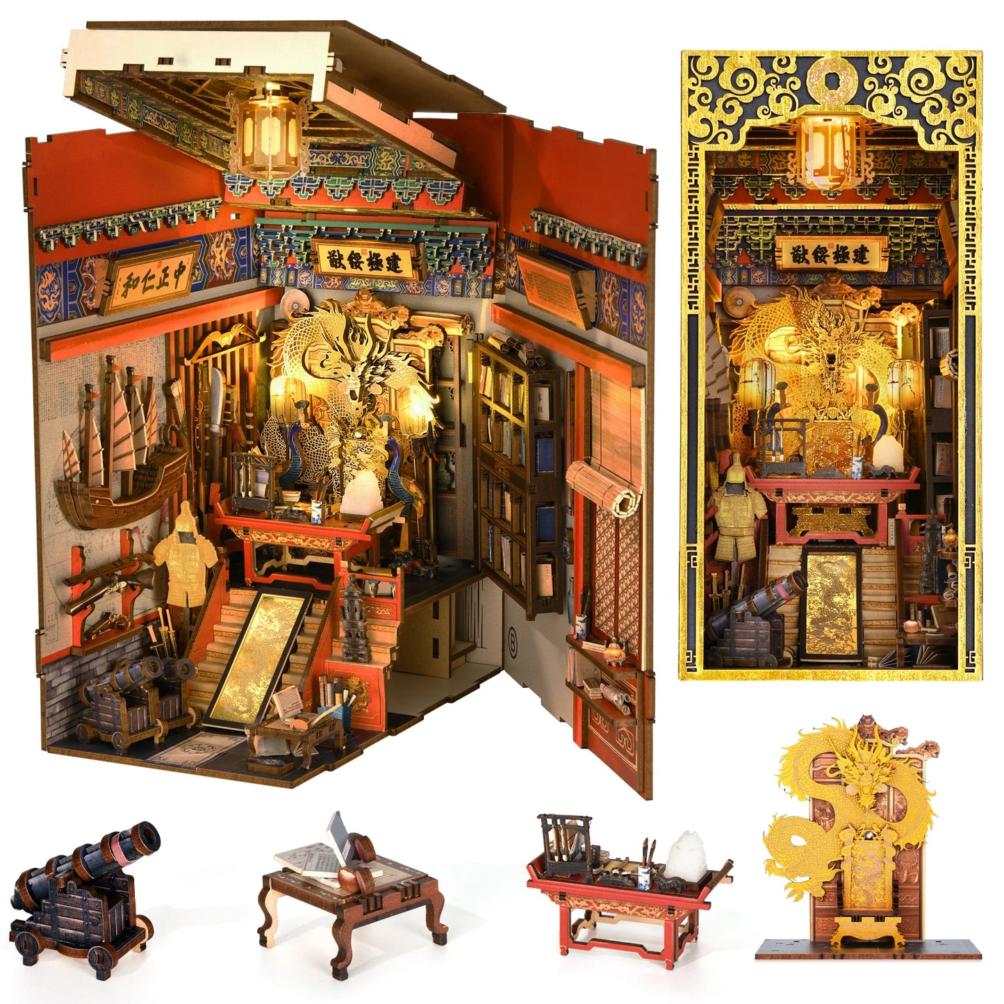 MiniCity Diy Book Nook Kit Dollhouse For Bookshelf Decor