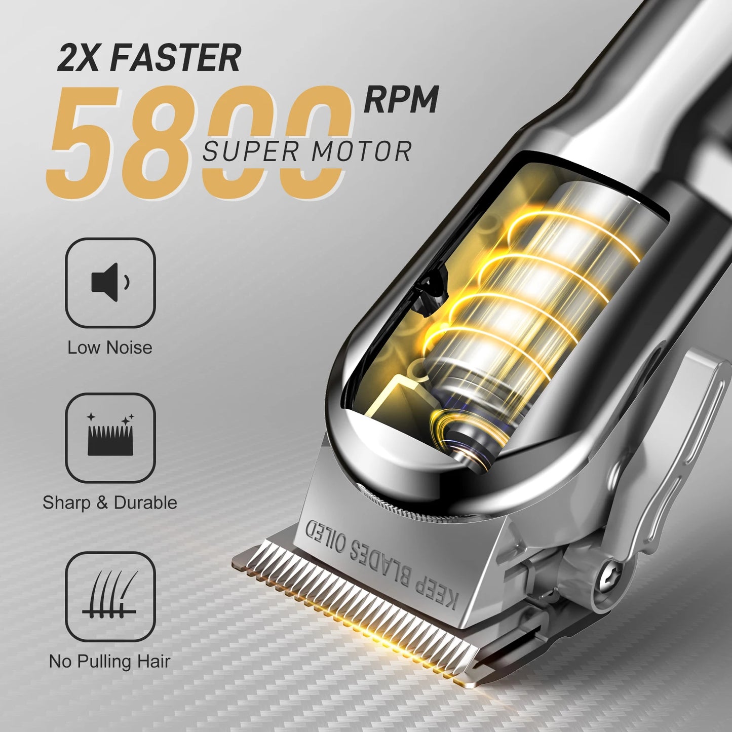 Sejoy Cordless Hair Clipper Kit With LED Display For Men