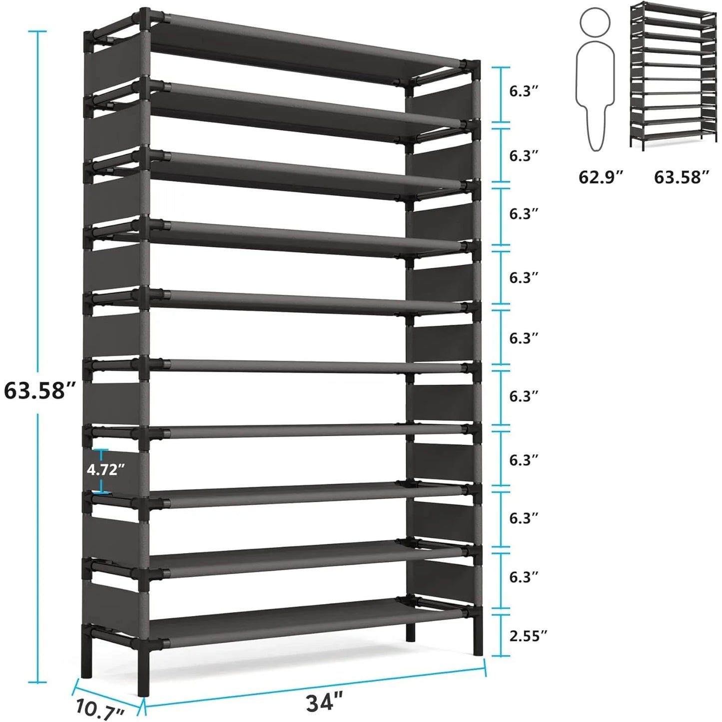 Versatile Multi-Layer Storage Rack for Shoes and Books