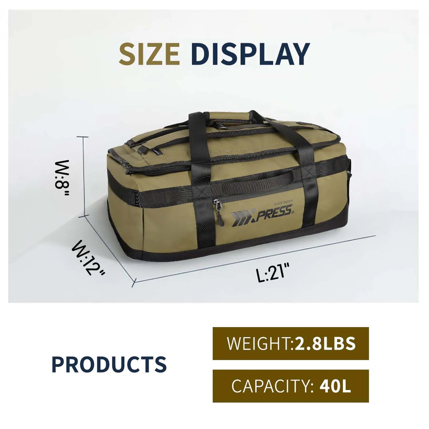 Convertible 2in1 Travel Backpack and Duffle Bag for Adventures