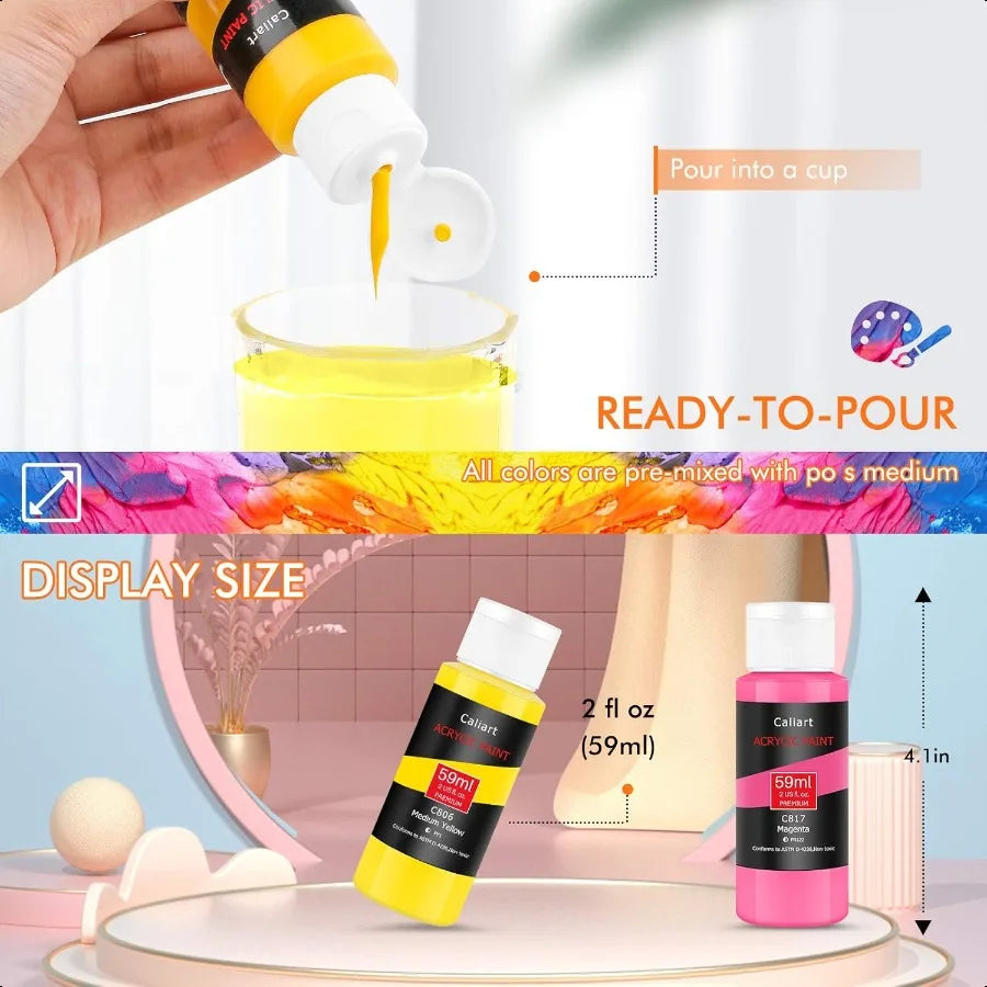 Caliart Acrylic Paint Set for Artists and Beginners