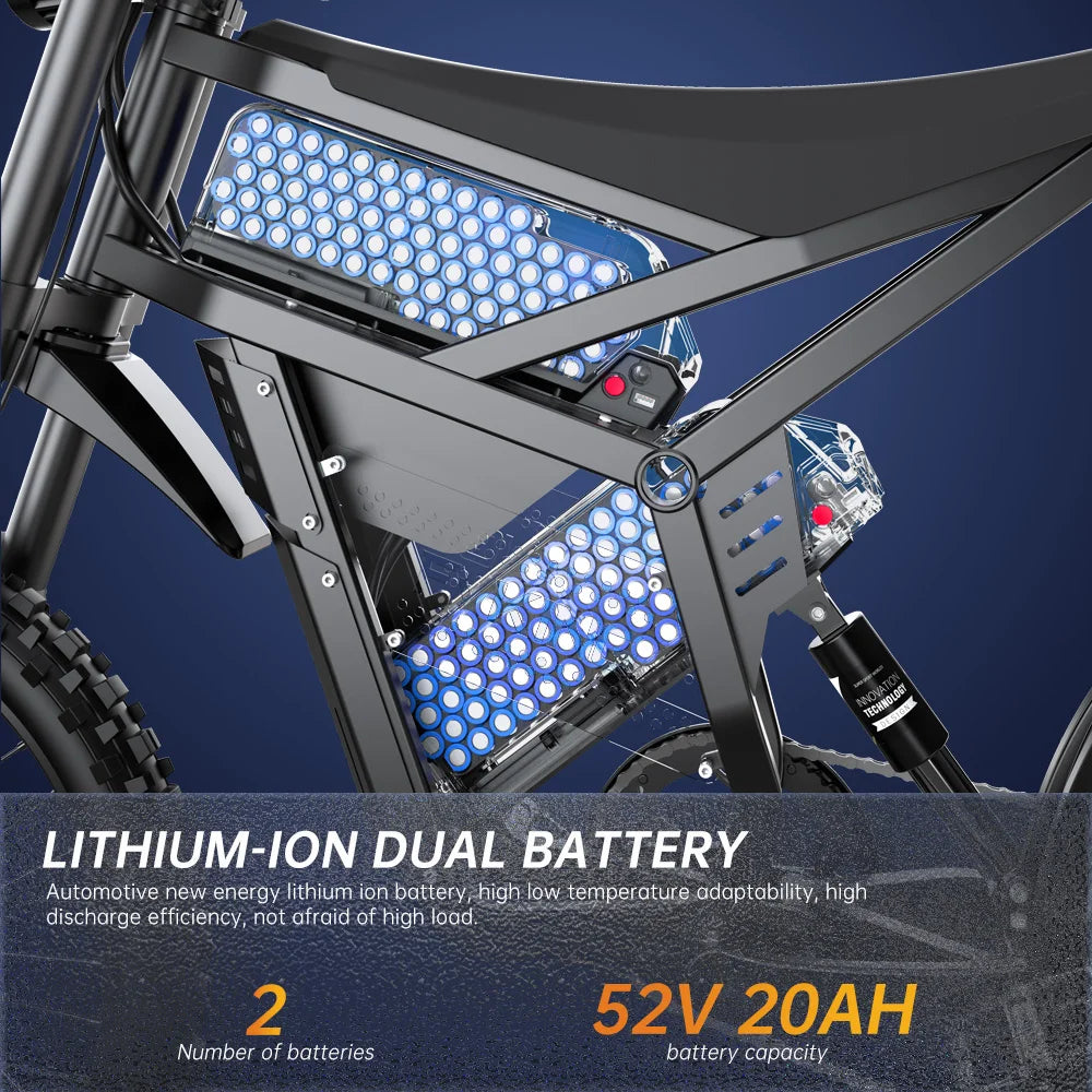 FVKING E6 Off Road Electric Bicycle 52V 40Ah 2900W Motor