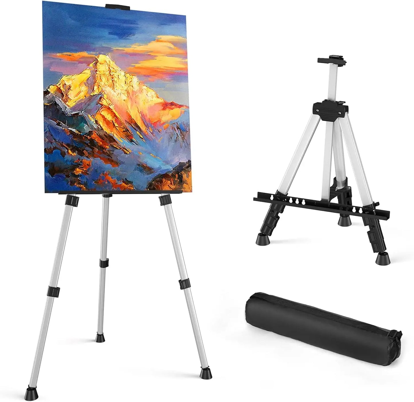 Portable Adjustable Aluminum Tripod Display Easels for Painting