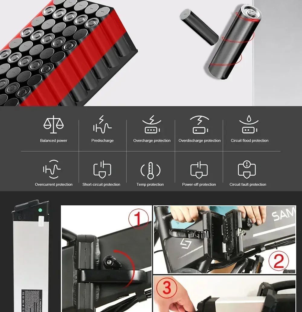 Electric Folding Bike with Detachable Lithium Battery for Commuting
