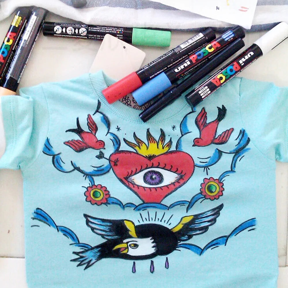 16 Piece POSCA Acrylic Markers Set for Creative Art Projects