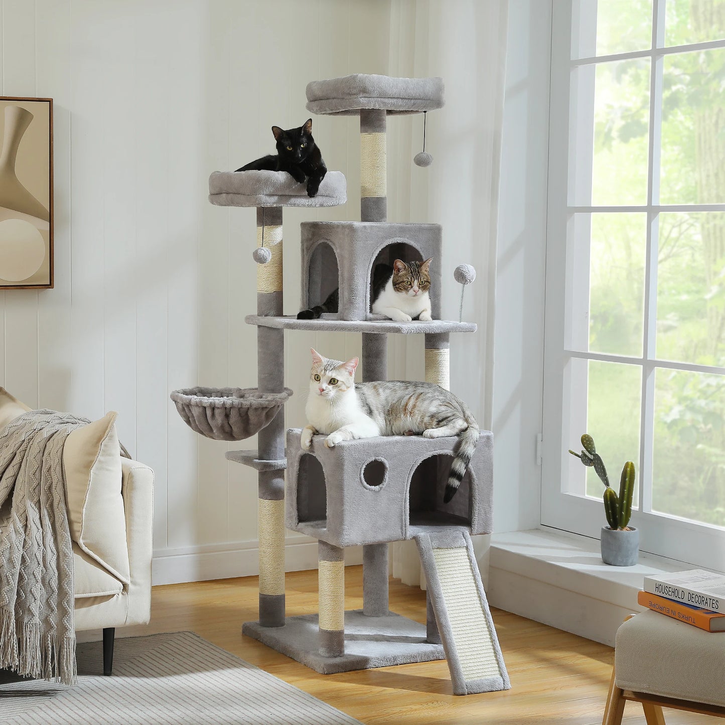PAWZ Road Multi Level Cat Tree Tower With Sisal Scratching