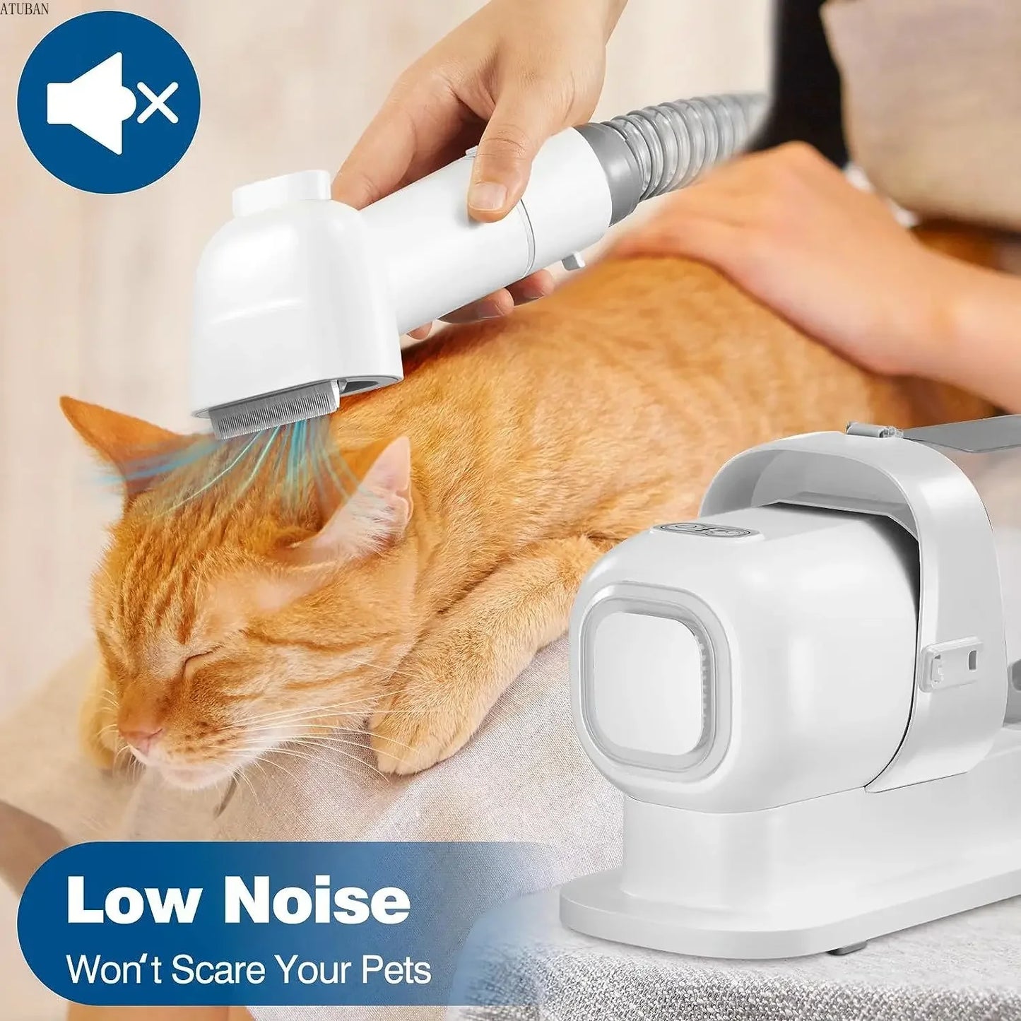 ATUBAN Dog Grooming Vacuum Kit With 2.3L Dust Cup System