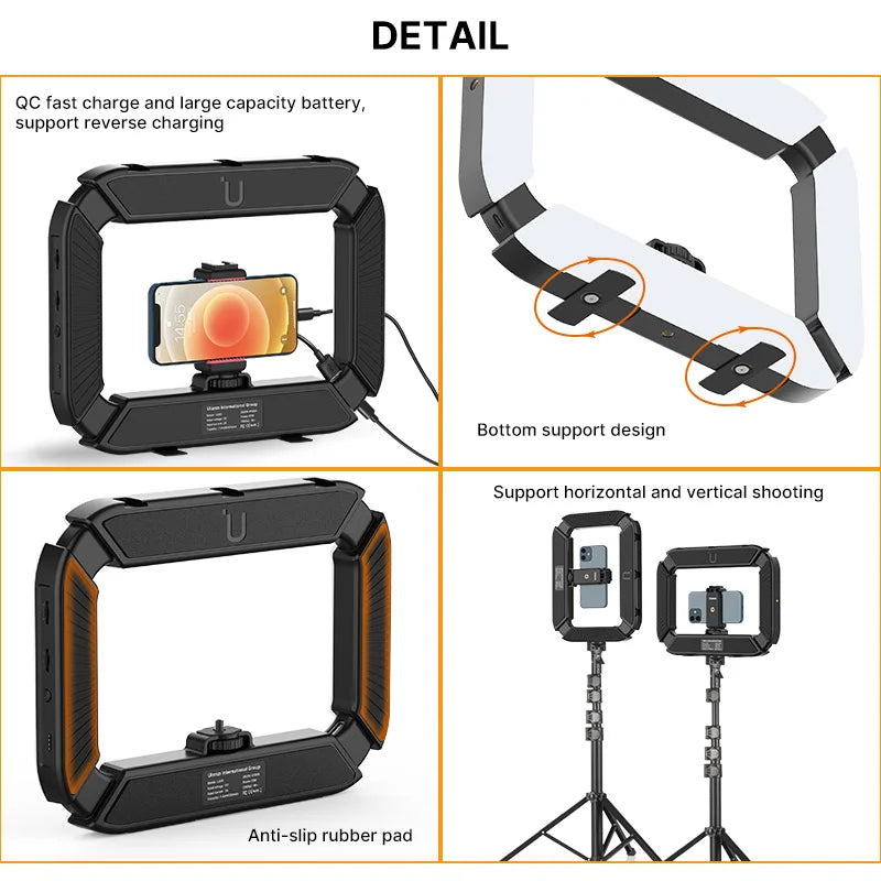 Ulanzi U200 Camera Ring Light Video Rig for Smartphone and GoPro