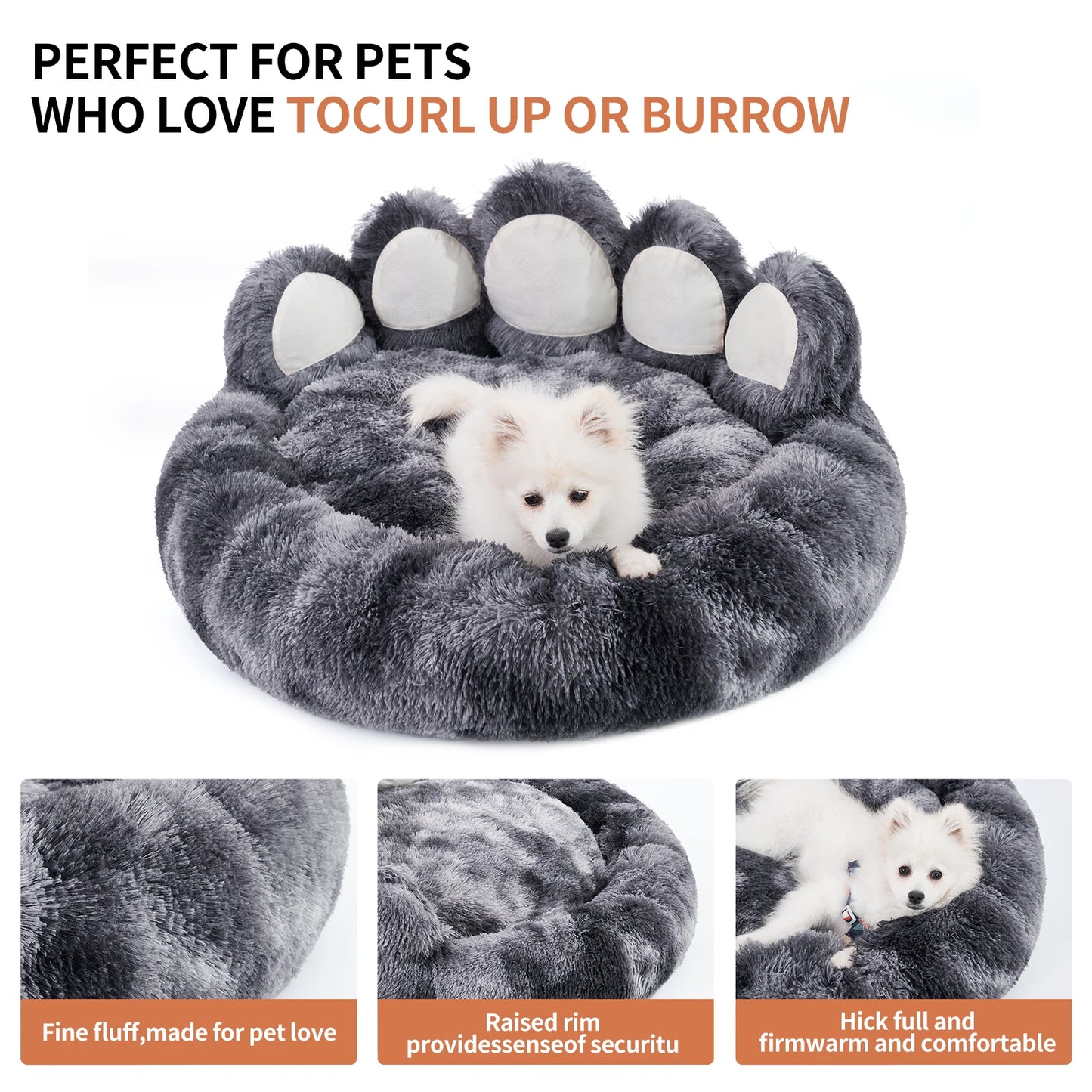 Cozy Paw Shape Dog Bed Cushion for Ultimate Comfort