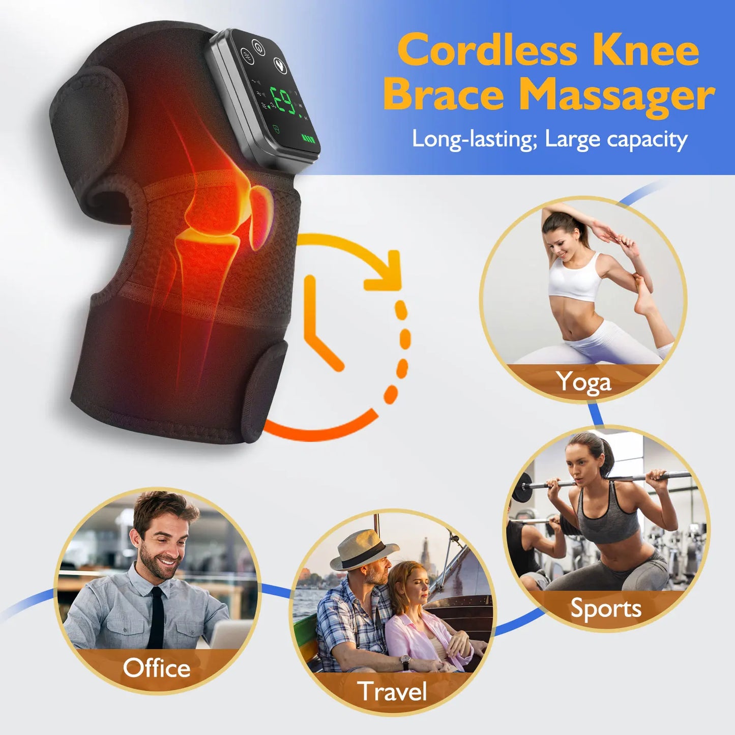 3 in 1 Heated Vibration Massager Pad for Pain Relief