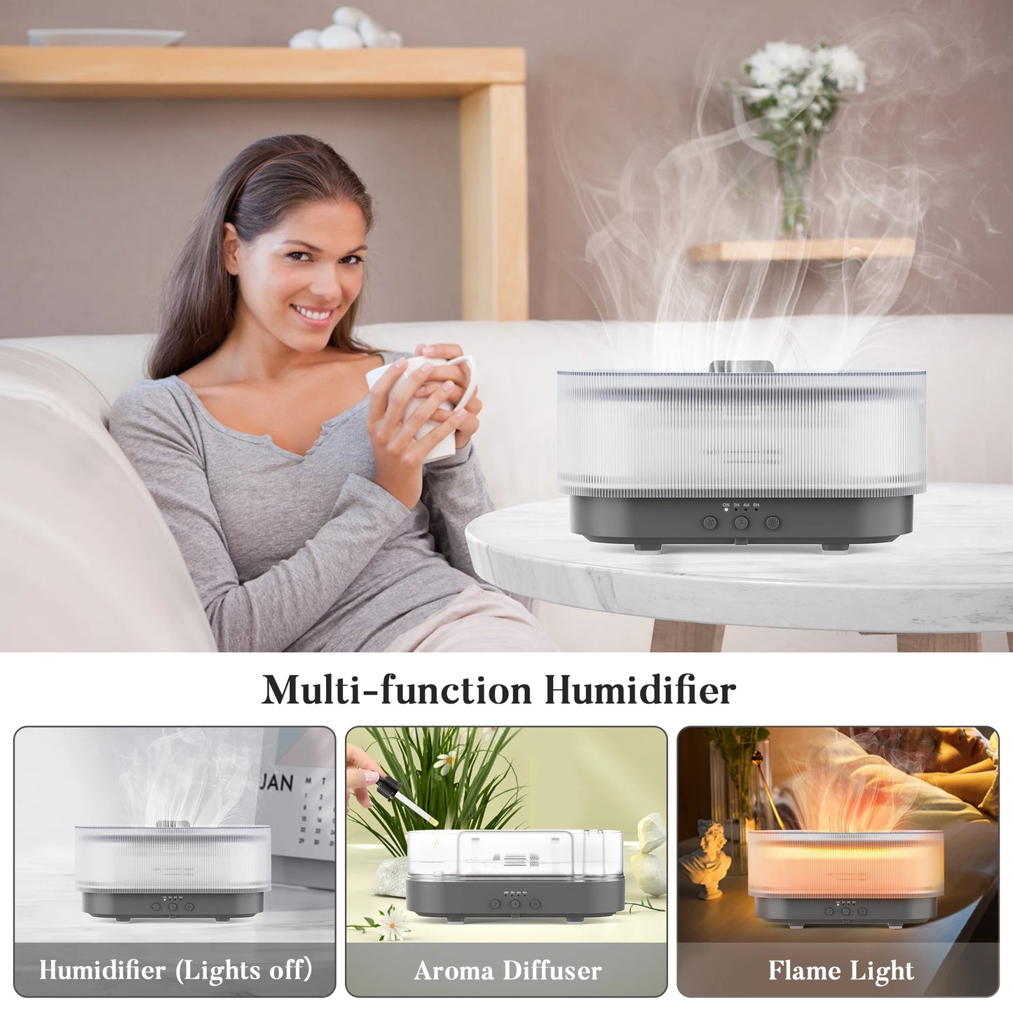 Sejoy Ultrasonic Cool Mist Aroma Diffuser and Lamp