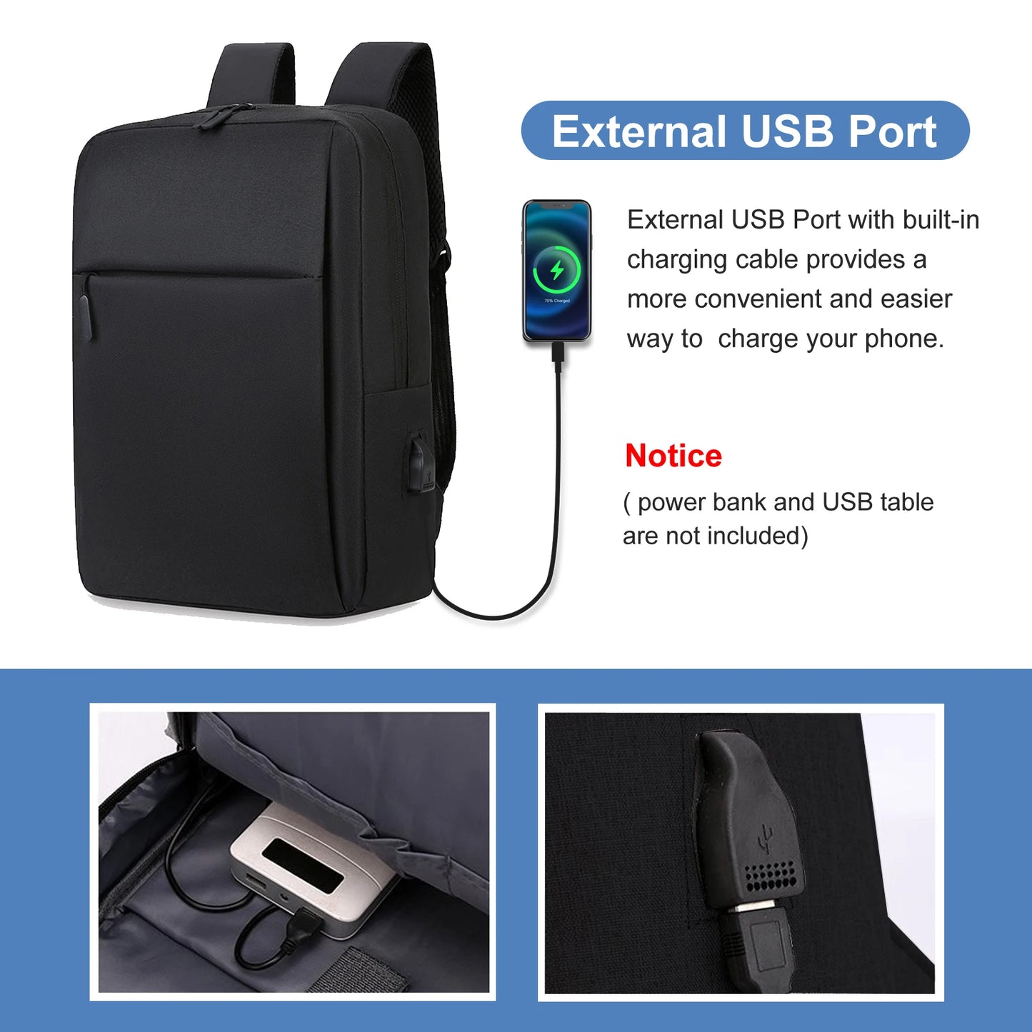Business Travel Laptop Backpack Anti-Theft Casual Daypack Unisex