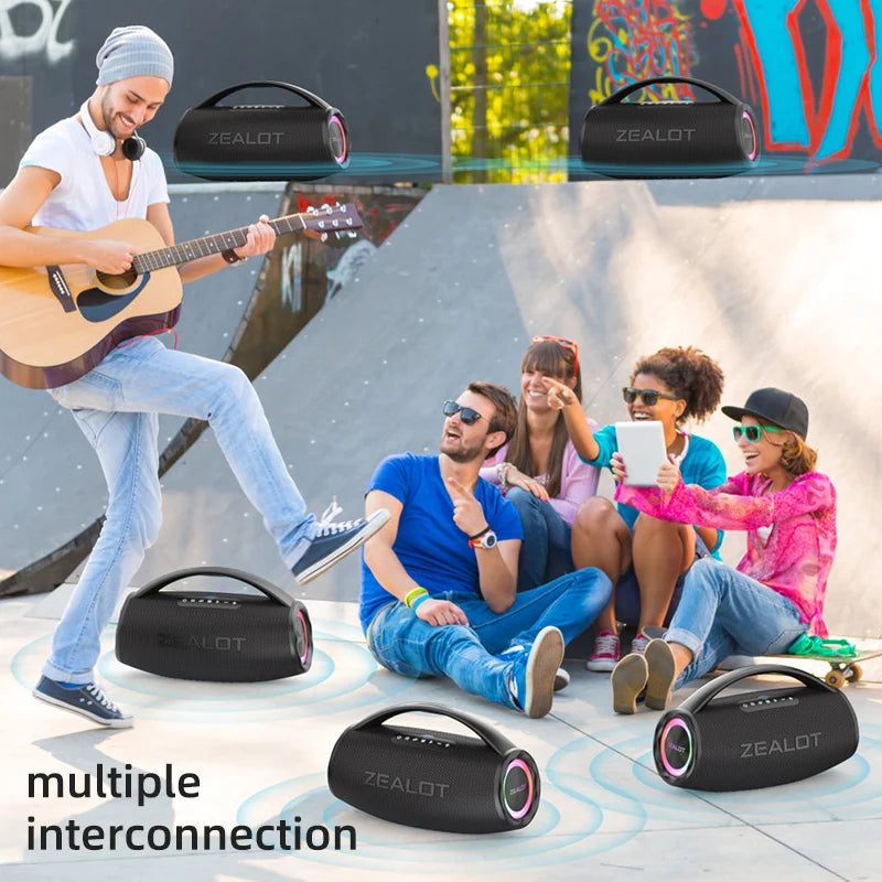 ZEALOT S97 80W Bluetooth Speaker Waterproof TWS Stereo