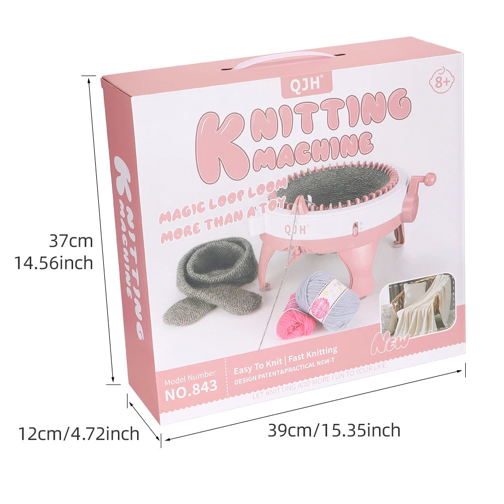 QJH Knitting Machine Kit for Easy DIY Scarves and Hats