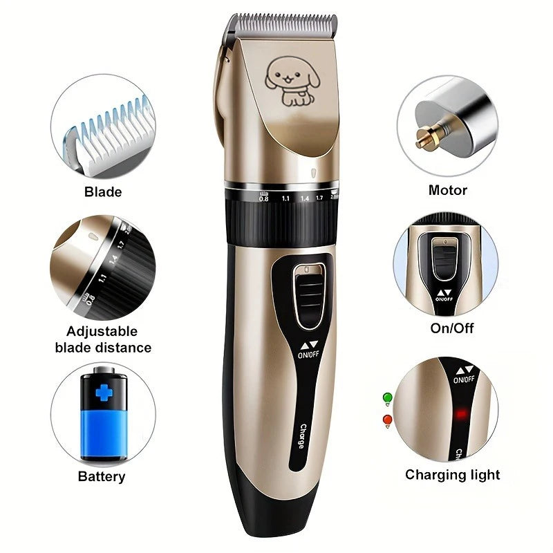 Electric Pet Hair Trimmer Kit for Professional Grooming at Home