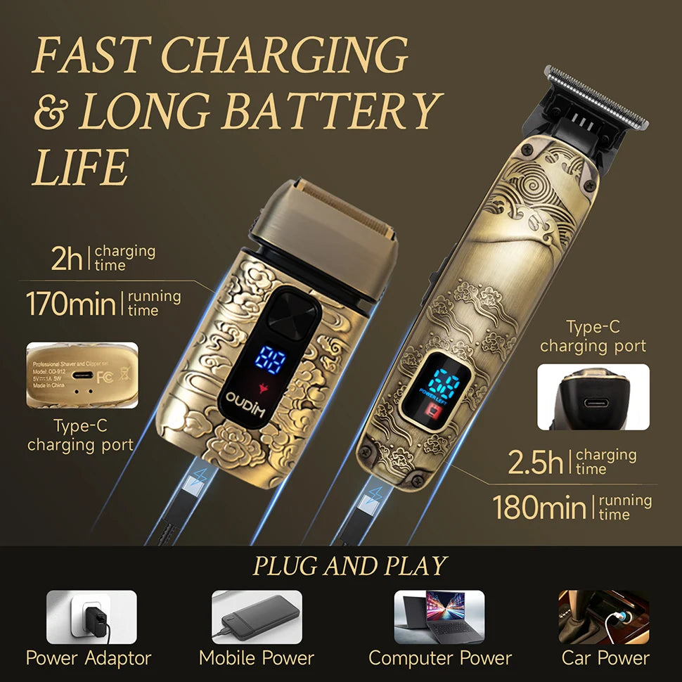 Oudim Foil Shaver Kit for Men Hair Beard Trimmer Pro