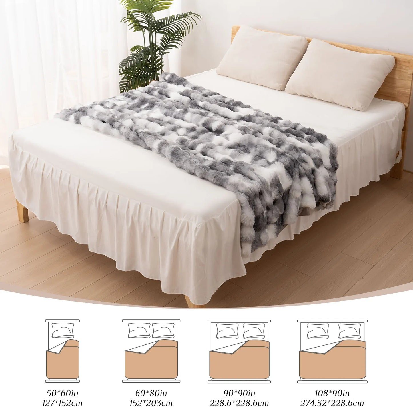 Luxurious Faux Rabbit Fur Blanket for Ultimate Cozy Comfort