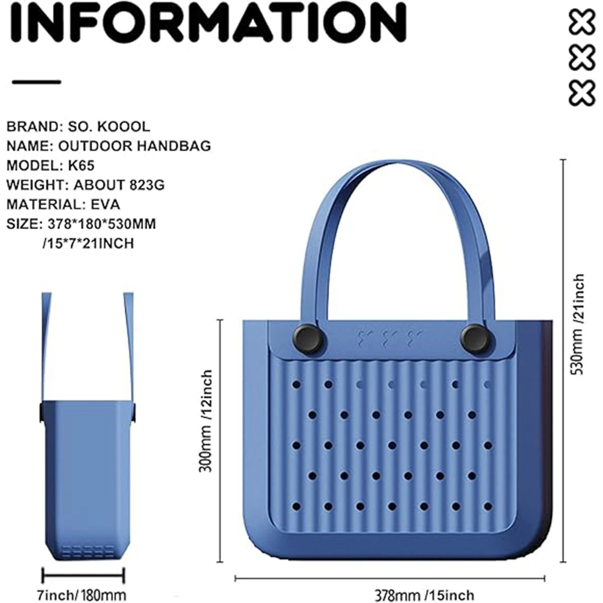 Guangdong Waterproof EVA Beach Tote Bag Travel Organizer