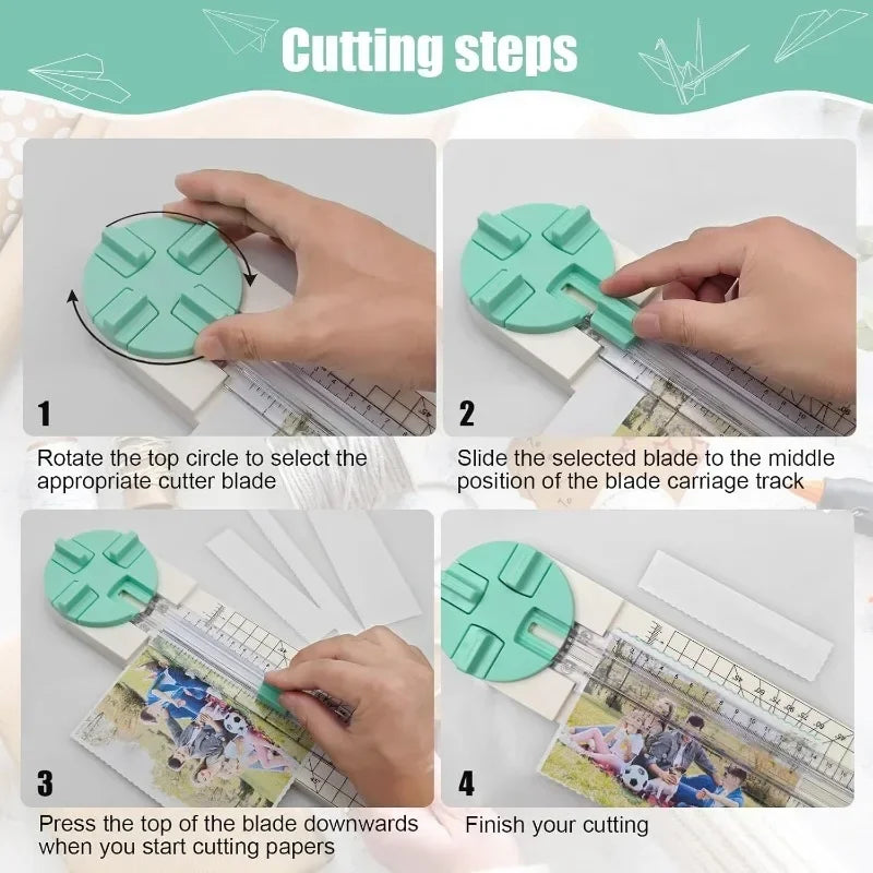 Multi-Function Paper Trimmer with Four Unique Cutting Styles