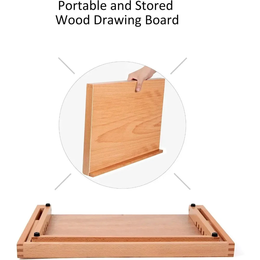 Hign Concerned Wooden Drawing Table Easel Sketch Board