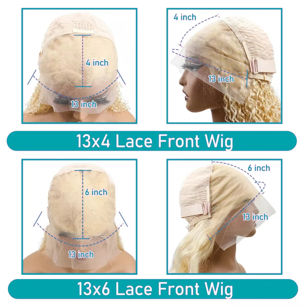 Blonde Body Wave Lace Frontal Wig for Women Natural Hairline