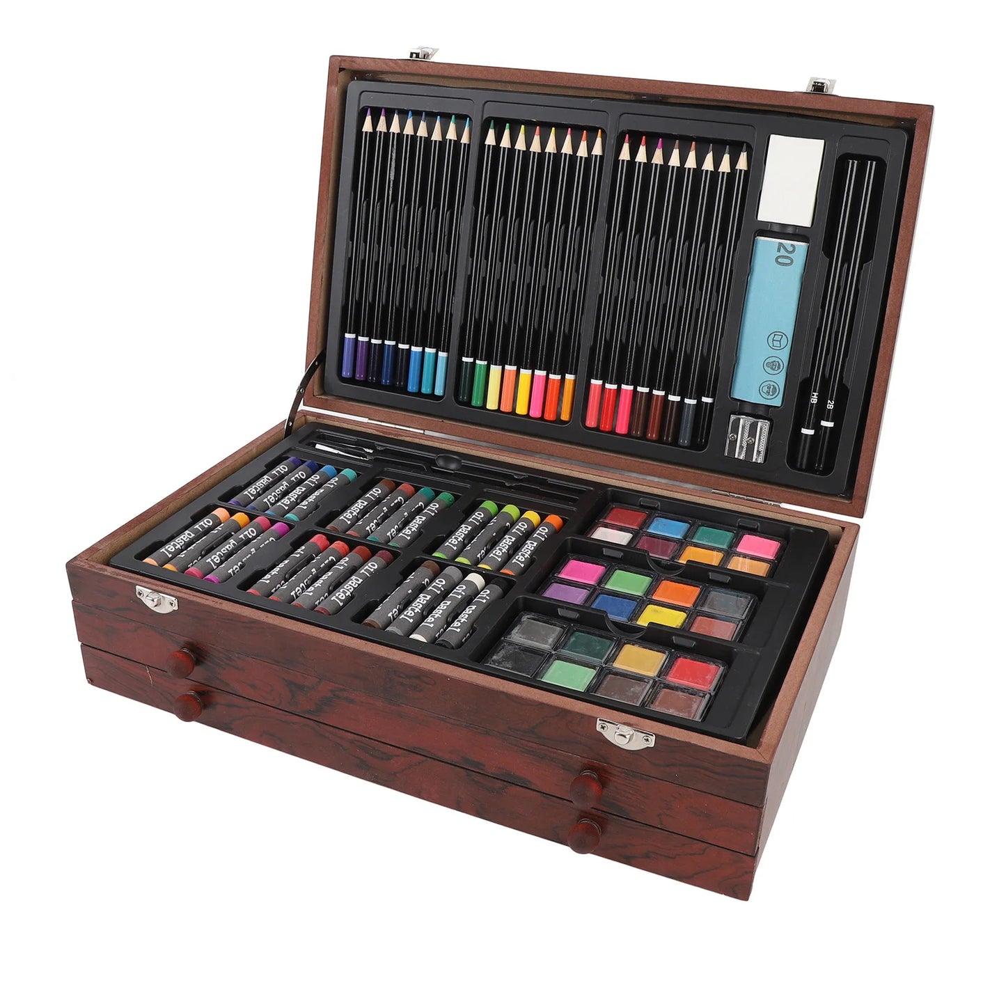 Creative 142PCS Wooden Art Set for Young Artists