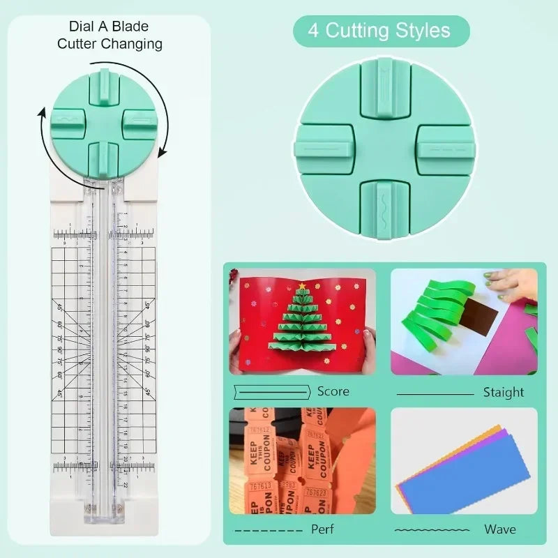 Multi-Function Paper Trimmer with Four Unique Cutting Styles