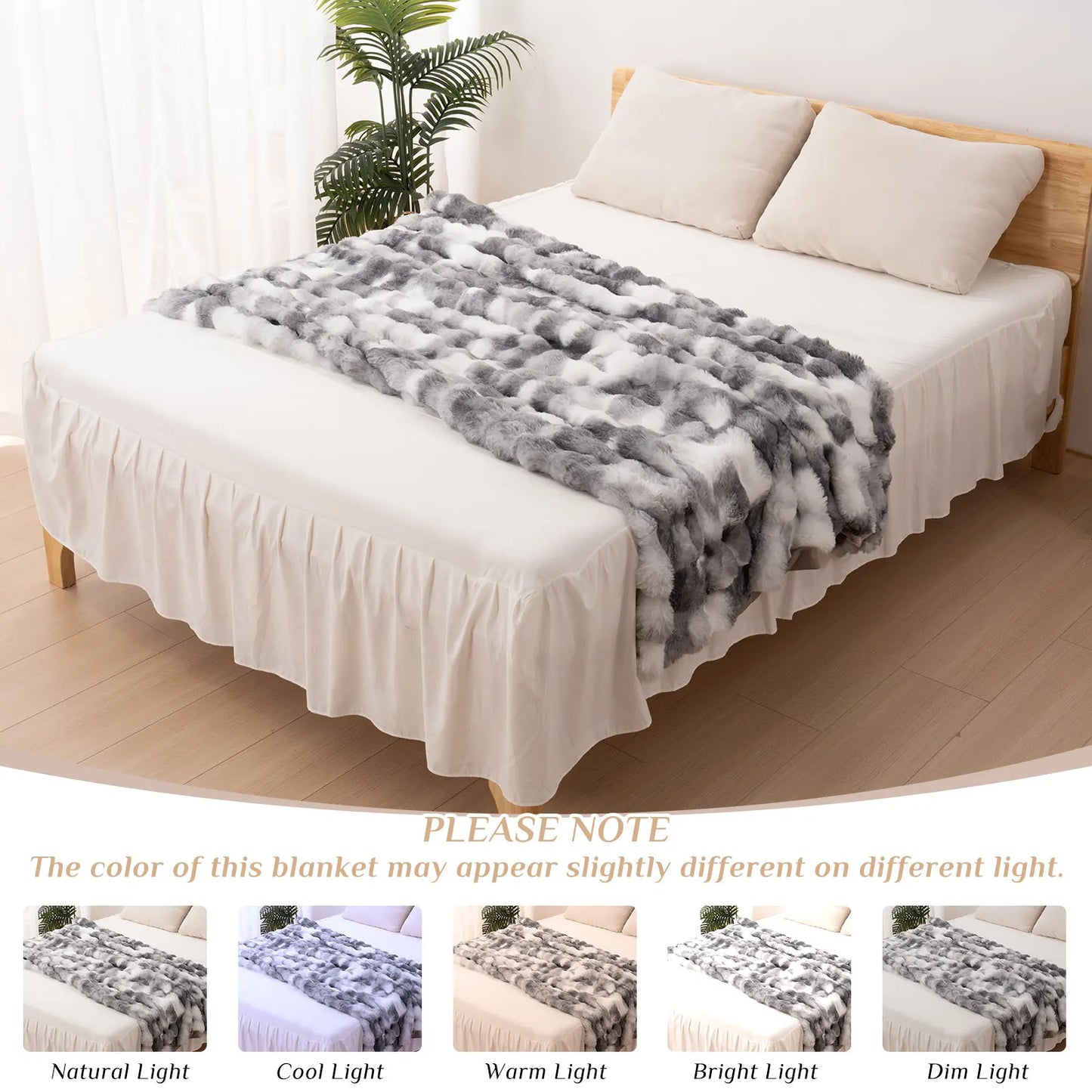 Luxurious Faux Rabbit Fur Blanket for Ultimate Cozy Comfort