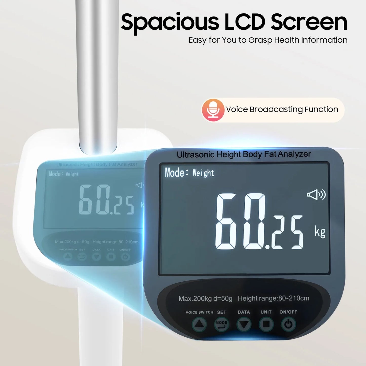 Professional Digital Body Weight and Height Measurement Scale